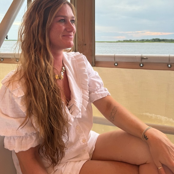 Hand sewn Peter Pan collar top - Picture 4 of 4